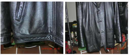 光亮皮衣效果比对