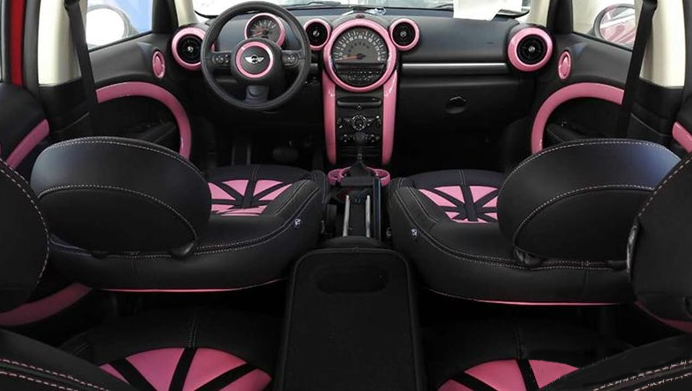 太可爱了,宝马mini汽车内饰改装塑件改色翻新